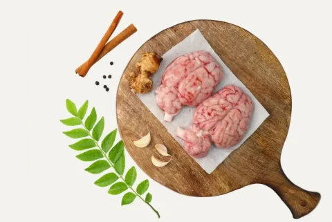 Mutton Brain (Serves: 1 - 2 Pieces: 1 - 2 240 - 300 Gms)