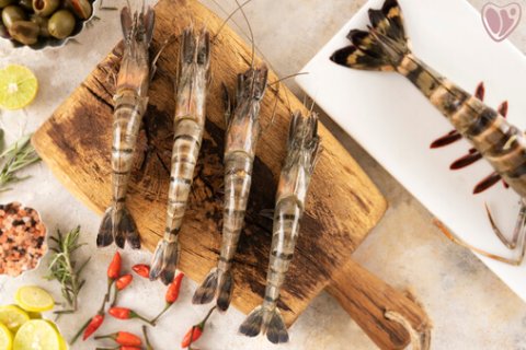 Prawns Large - Deshelled Pieces: 20–30 Gross: 480 - 500 Gms Net: 240 - 270 gms