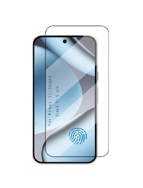 Tempered Glass Screen Protector Compatible with Google Pixel 9/9 Pro/Pixel 10/10 Pro (Black) with Edge to Edge Coverage (Ultrasonic Fingerprint Working) and Easy Installation kit