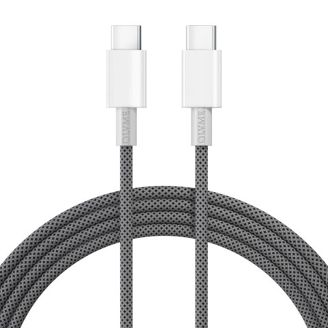 OLVME USB C to C Cable | Unbreakable Durable Braided Cable | 60W Type- C PD fast Charging | For Smart Phone,iPad,Laptop,Airpod & More |High Speed Charge & Data | Soft Tangle Free | Grey 1Meter.