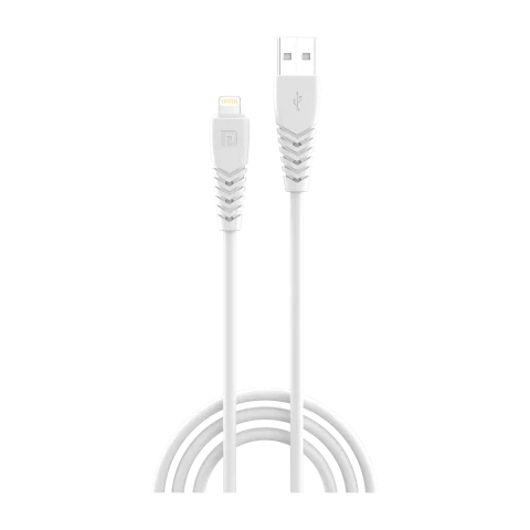 Portronics Lightning Cable 3 A 1 m POR-1032 Konnect Core II (Compatible with Mobile, White, One Cable, NA)