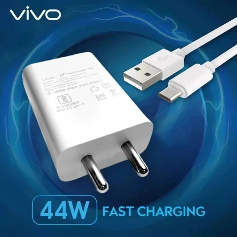 vivo 44 W Supercharge 4 A Wall Charger for Mobile (White)