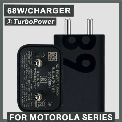 SUFO 68 W TurboPower 3.0 3 A Wall Charger for Mobile (Black, 68 W \ 3A TurboPower Fast Charger For Motorola Moto Mobiles)