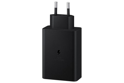 Samsung Original 65W Tri Port,Type-C & USB-A,Super Fast Charger (Cable not Included),Black,Tablet
