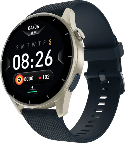 Noise Twist Round dial Smart Watch with Bluetooth Calling, 1.38" TFT Display, up-to 7 Days Battery, 100+ Watch Faces, IP68, Heart Rate Monitor, Sleep Tracking (midnight blue)